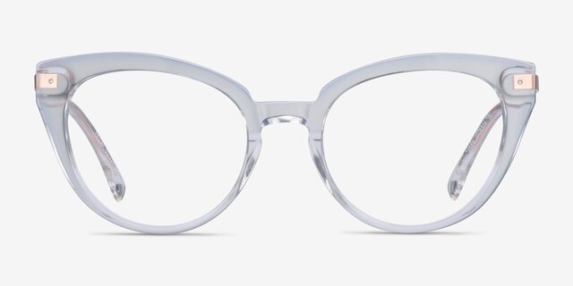 Friday Clear Purple AcetateEyeglass Frames from EyeBuyDirect, Front View