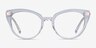 Friday Clear Purple AcetateEyeglass Frames from EyeBuyDirect, Front View