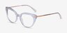 Friday Clear Purple AcetateEyeglass Frames from EyeBuyDirect, Angle View