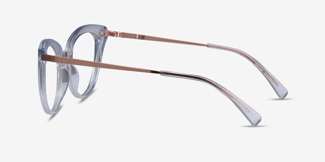 Friday Clear Purple AcetateEyeglass Frames from EyeBuyDirect, Side View