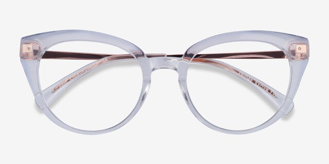Friday Clear Purple AcetateEyeglass Frames from EyeBuyDirect, Closed View