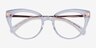 Friday Clear Purple AcetateEyeglass Frames from EyeBuyDirect, Closed View