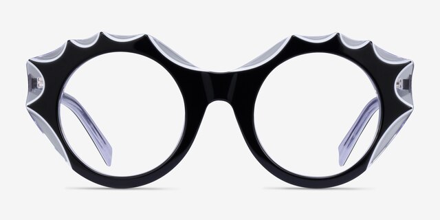 Audition Black Clear AcetateEyeglass Frames from EyeBuyDirect, Front View