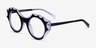Audition Black Clear AcetateEyeglass Frames from EyeBuyDirect, Angle View