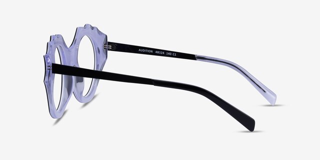 Audition Black Clear AcetateEyeglass Frames from EyeBuyDirect, Side View