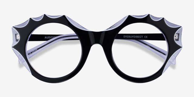 Audition Black Clear AcetateEyeglass Frames from EyeBuyDirect, Closed View