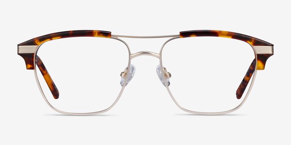 Flight Matte Gold Tortoise Acétate Montures de lunettes de vue