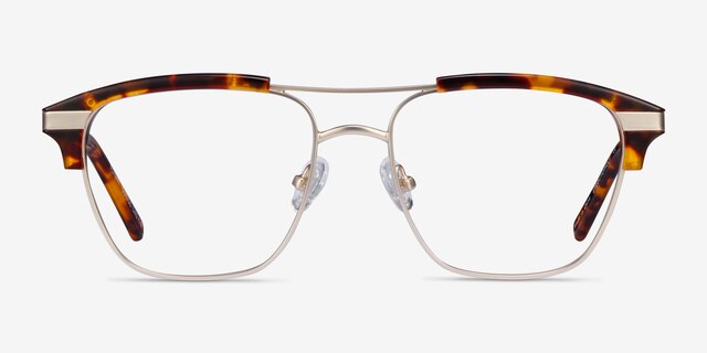 Flight Matte Gold Tortoise AcetateEyeglass Frames from EyeBuyDirect, Front View