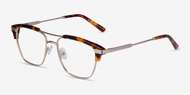 Flight Matte Gold Tortoise AcetateEyeglass Frames from EyeBuyDirect, Angle View
