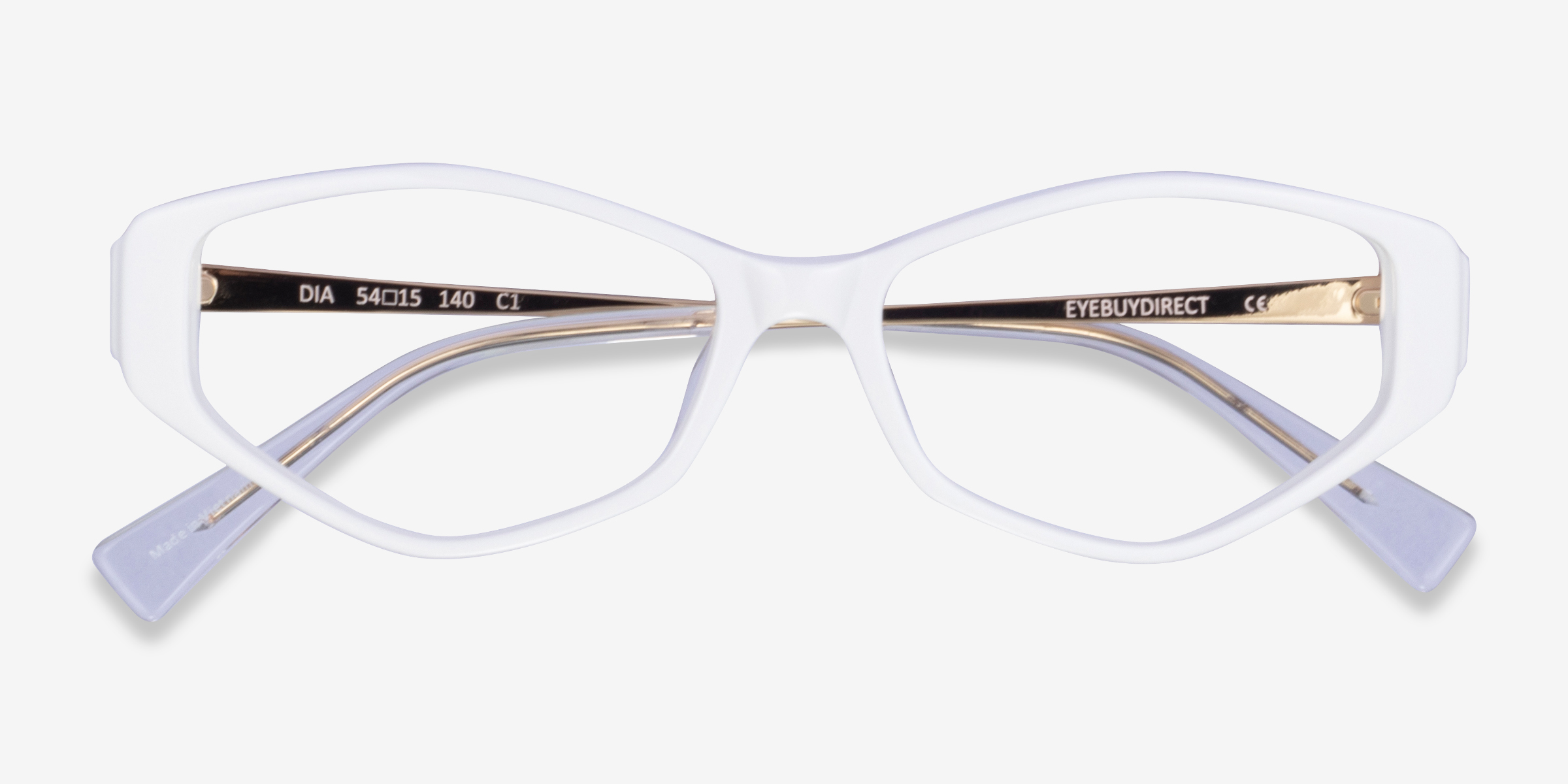 Dia Cat Eye White Glasses for Women Eyebuydirect Canada