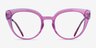 Swerve Clear Purple AcetateEyeglass Frames from EyeBuyDirect, Front View