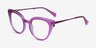 Swerve Clear Purple AcetateEyeglass Frames from EyeBuyDirect, Angle View