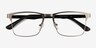 Skill Gunmetal MétalMontures de lunettes de vue d'EyeBuyDirect, Vue Rapprochée