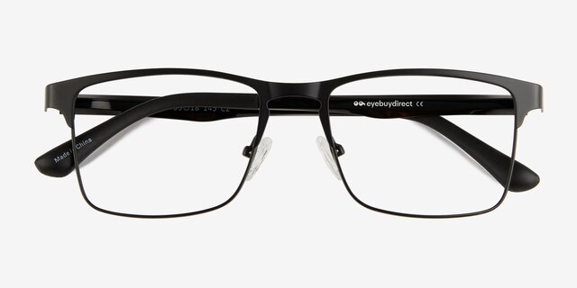 Skill Black MetalEyeglass Frames from EyeBuyDirect, Closed View