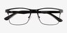 Skill Black MetalEyeglass Frames from EyeBuyDirect, Closed View