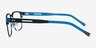 Video Matte Blue Carbon-fiberEyeglass Frames from EyeBuyDirect, Side View