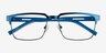 Video Matte Blue Carbon-fiberEyeglass Frames from EyeBuyDirect, Closed View