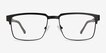 Video Matte Black MetalEyeglass Frames from EyeBuyDirect, Front View