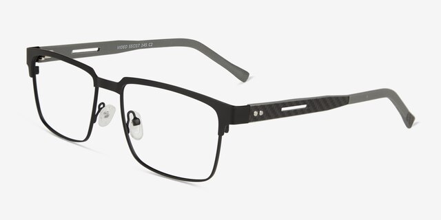 Video Matte Black Carbon-fiberEyeglass Frames from EyeBuyDirect, Angle View