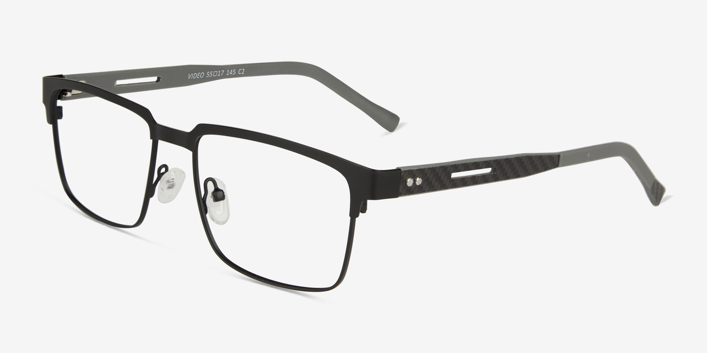 Video Rectangle Matte Black Glasses For Men Eyebuydirect 