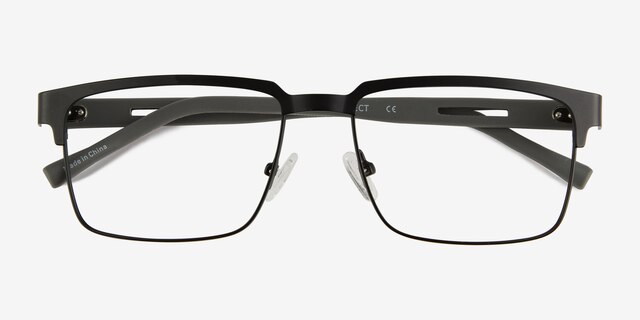 Video Matte Black Carbon-fiberEyeglass Frames from EyeBuyDirect, Closed View