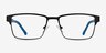 Victory Matte Black Blue Carbon-fiberEyeglass Frames from EyeBuyDirect, Front View