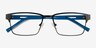 Victory Matte Black Blue Carbon-fiberEyeglass Frames from EyeBuyDirect, Closed View