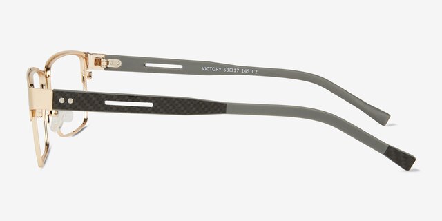 Victory Gold Olive Carbon-fiberMontures de lunettes de vue d'EyeBuyDirect, Vue de Côté