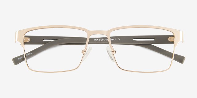 Victory Gold Olive Carbon-fiberMontures de lunettes de vue d'EyeBuyDirect, Vue Rapprochée
