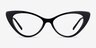 Evermore Noir AcétateMontures de lunettes de vue d'EyeBuyDirect, Vue de Face