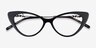 Evermore Noir AcétateMontures de lunettes de vue d'EyeBuyDirect, Vue Rapprochée