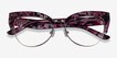 Freesia Red Floral Gold AcetateEyeglass Frames from EyeBuyDirect, Closed View