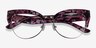 Freesia Red Floral Gold AcetateEyeglass Frames from EyeBuyDirect, Closed View