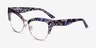 Freesia Purple Floral Gold AcetateEyeglass Frames from EyeBuyDirect, Angle View