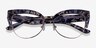 Freesia Purple Floral Gold AcetateEyeglass Frames from EyeBuyDirect, Closed View