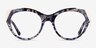 Lilium Purple Floral Gold AcetateEyeglass Frames from EyeBuyDirect, Front View