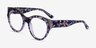 Lilium Purple Floral Gold AcetateEyeglass Frames from EyeBuyDirect, Angle View