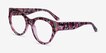 Lilium Red Floral Gold AcetateEyeglass Frames from EyeBuyDirect, Angle View