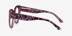 Lilium Red Floral Gold AcetateEyeglass Frames from EyeBuyDirect, Side View