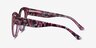 Lilium Red Floral Gold AcetateEyeglass Frames from EyeBuyDirect, Side View