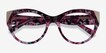 Lilium Red Floral Gold AcetateEyeglass Frames from EyeBuyDirect, Closed View