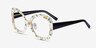 Paeonia Yellow Floral AcetateEyeglass Frames from EyeBuyDirect, Angle View