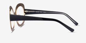 Paeonia Yellow Floral Acétate Montures de lunettes de vue d'EyeBuyDirect, Vue de Côté