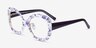 Paeonia Purple Floral AcetateEyeglass Frames from EyeBuyDirect, Angle View