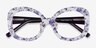 Paeonia Purple Floral AcetateEyeglass Frames from EyeBuyDirect, Closed View