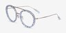 Plumeria Blue Floral AcetateEyeglass Frames from EyeBuyDirect, Angle View