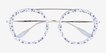 Plumeria Blue Floral AcetateEyeglass Frames from EyeBuyDirect, Closed View