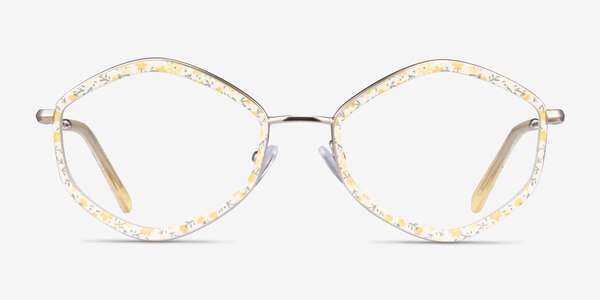 Folium Yellow Floral Acétate Montures de lunettes de vue