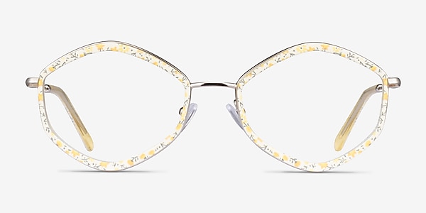 Folium Yellow Floral Acetate Eyeglass Frames