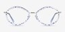 Folium Blue Floral AcetateEyeglass Frames from EyeBuyDirect, Front View